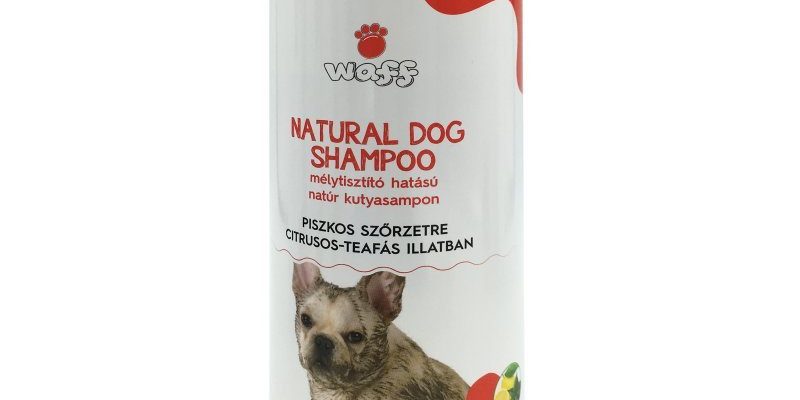 Mélytisztító kutyasampon antibakteriális, piszkos szőrre kutyáknak – teafa és citrus olajjal